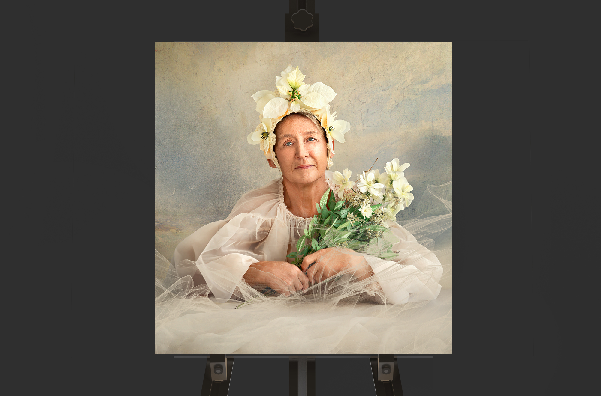 Refined Radiance Regal Glow Older Woman’s Fine Art Portrait