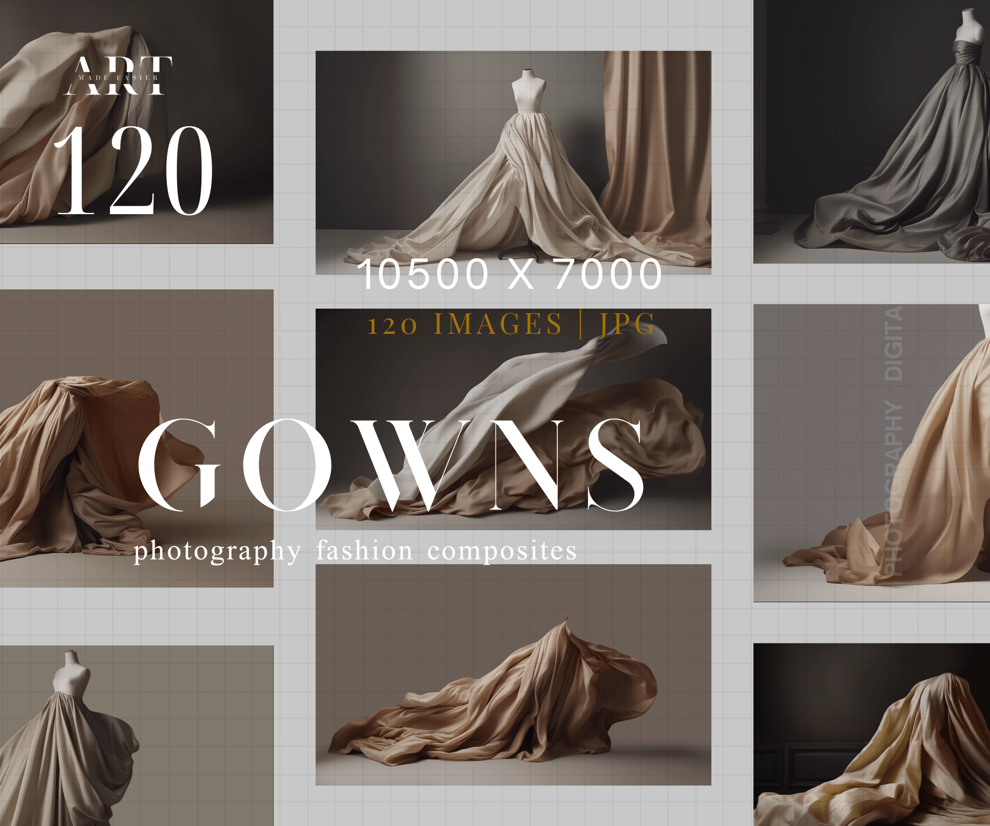 Dress Overlay Fine Art Backdrops Dress Clipart Flowing Fabric Digital Gowns Digital Gowns Digital Studio Gown Digital Flying Dress (6)-min