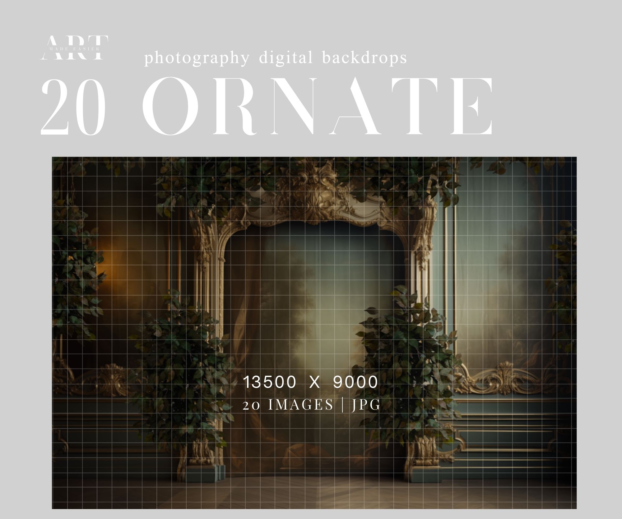 Rococo background Ornate backdrop Baroque interior Greenery backdrop Luxury digital backdrop Palace composite Fantasy interior backdrop (14)