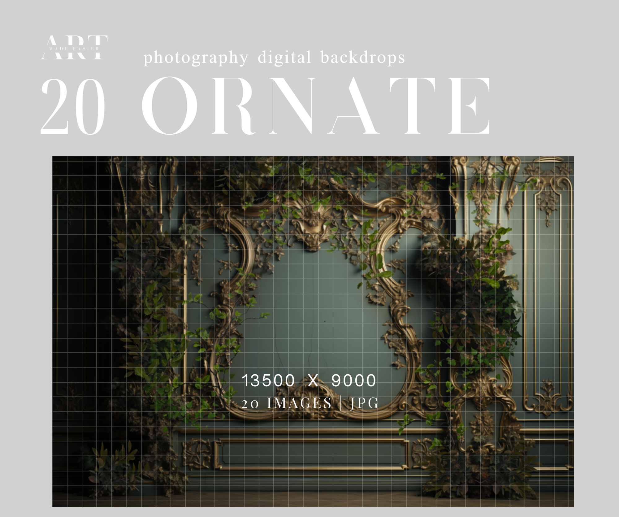 Rococo background Ornate backdrop Baroque interior Greenery backdrop Luxury digital backdrop Palace composite Fantasy interior backdrop (4)