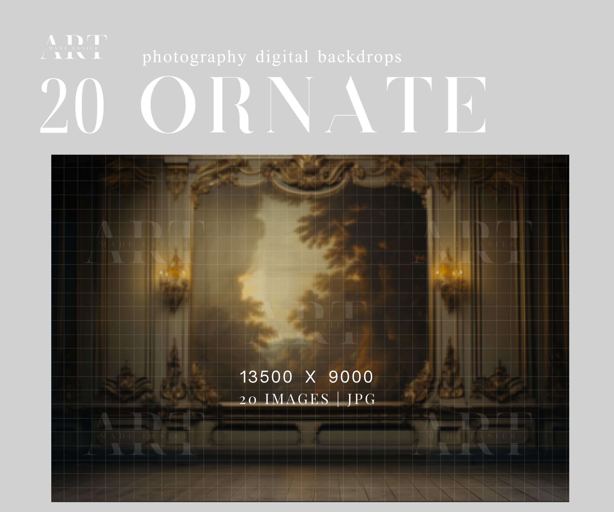 Rococo background Ornate backdrop Baroque interior Greenery backdrop Luxury digital backdrop Palace composite Fantasy interior backdrop (6)