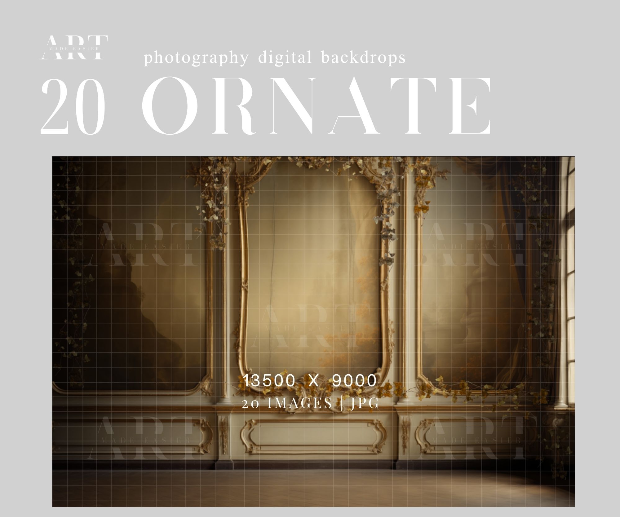 Rococo background Ornate backdrop Baroque interior Greenery backdrop Luxury digital backdrop Palace composite Fantasy interior backdrop (8)